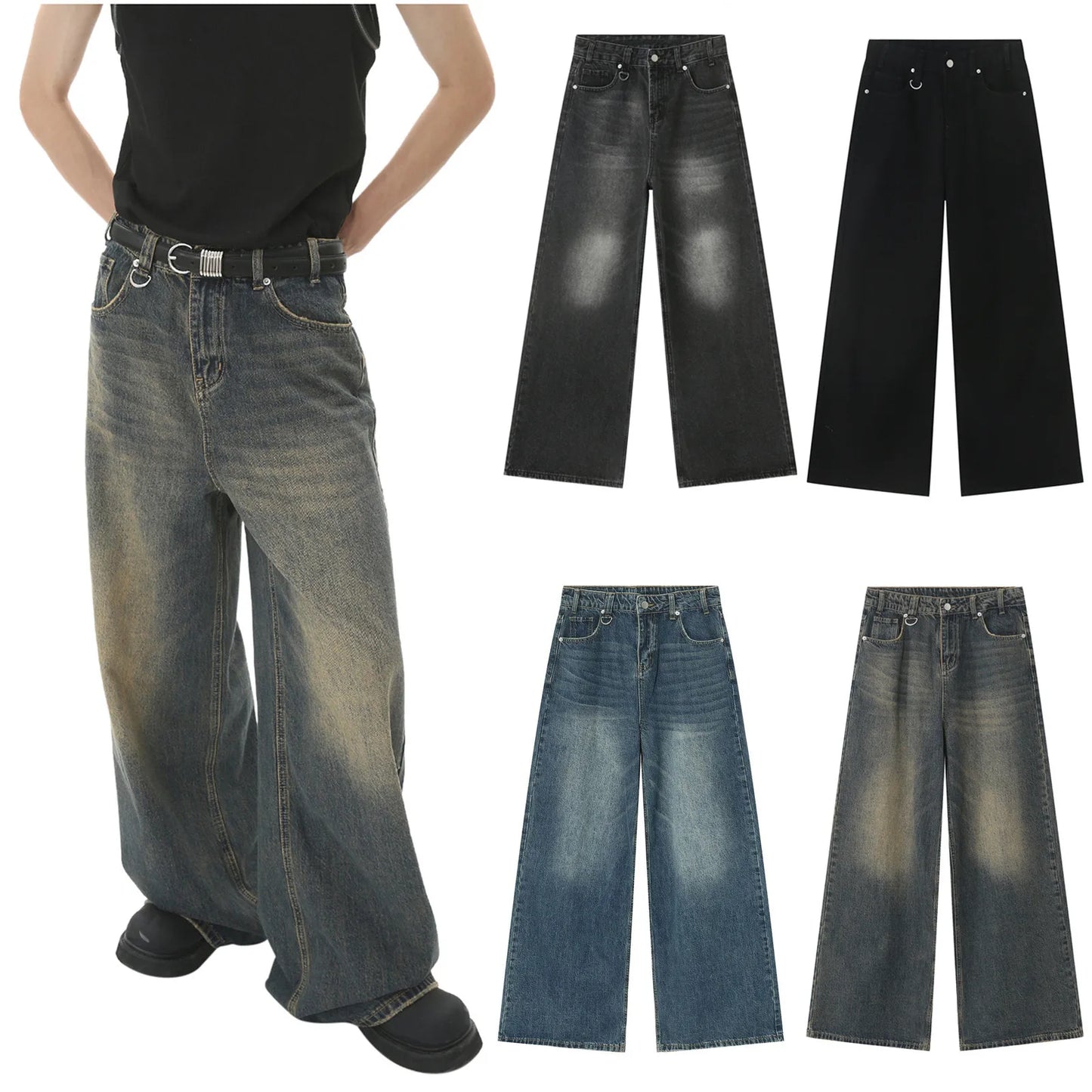 Vintage Baggy Denim Jeans.