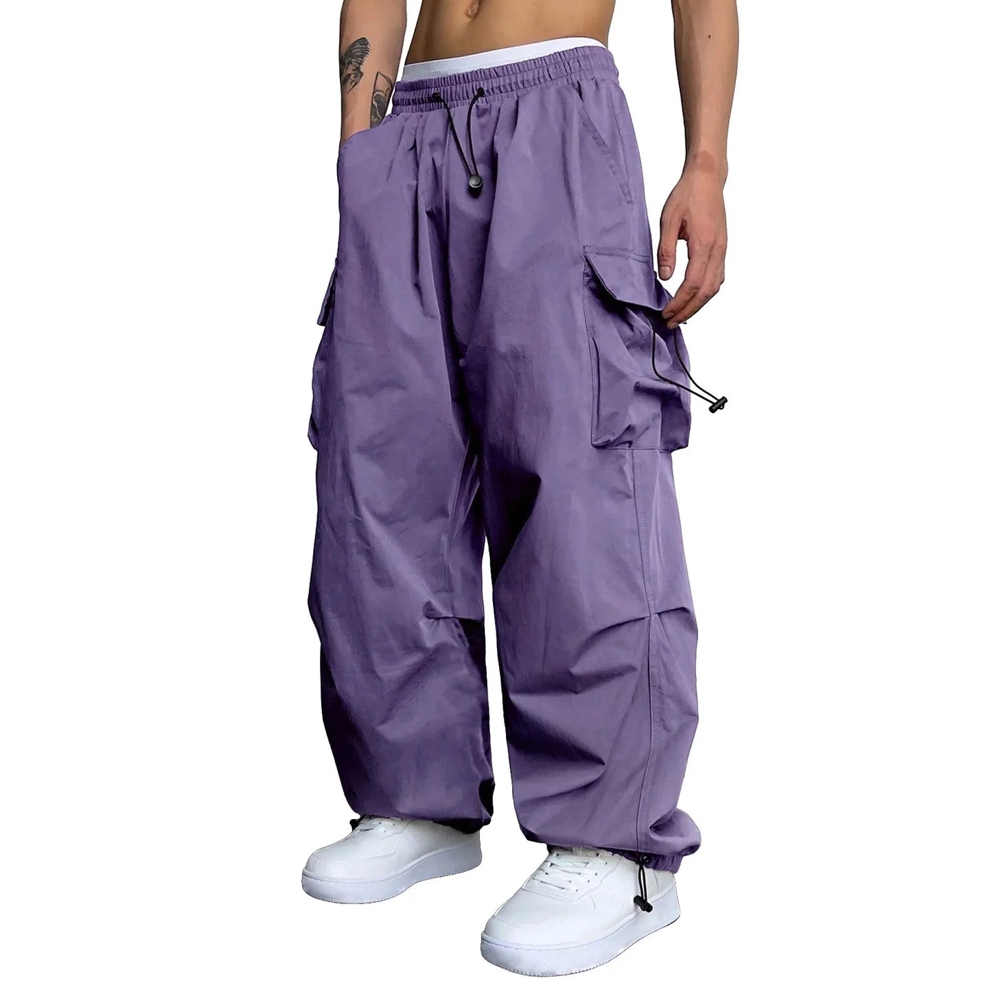Oversized Cargo Pants Streetwear Vintage Baggy Pants Parachute Pants.