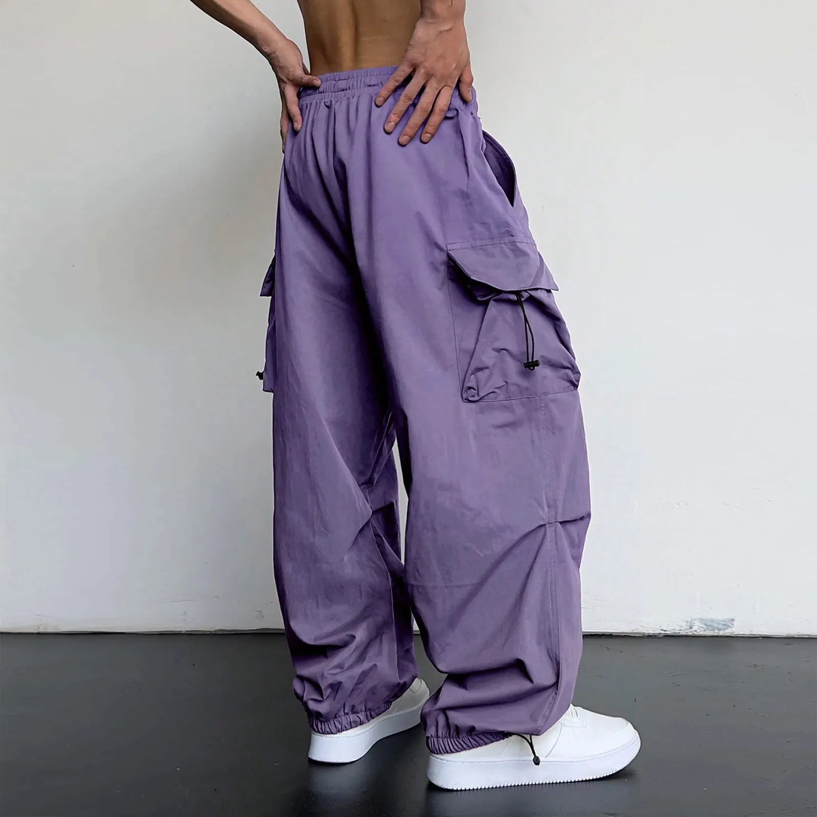 Oversized Cargo Pants Streetwear Vintage Baggy Pants Parachute Pants.
