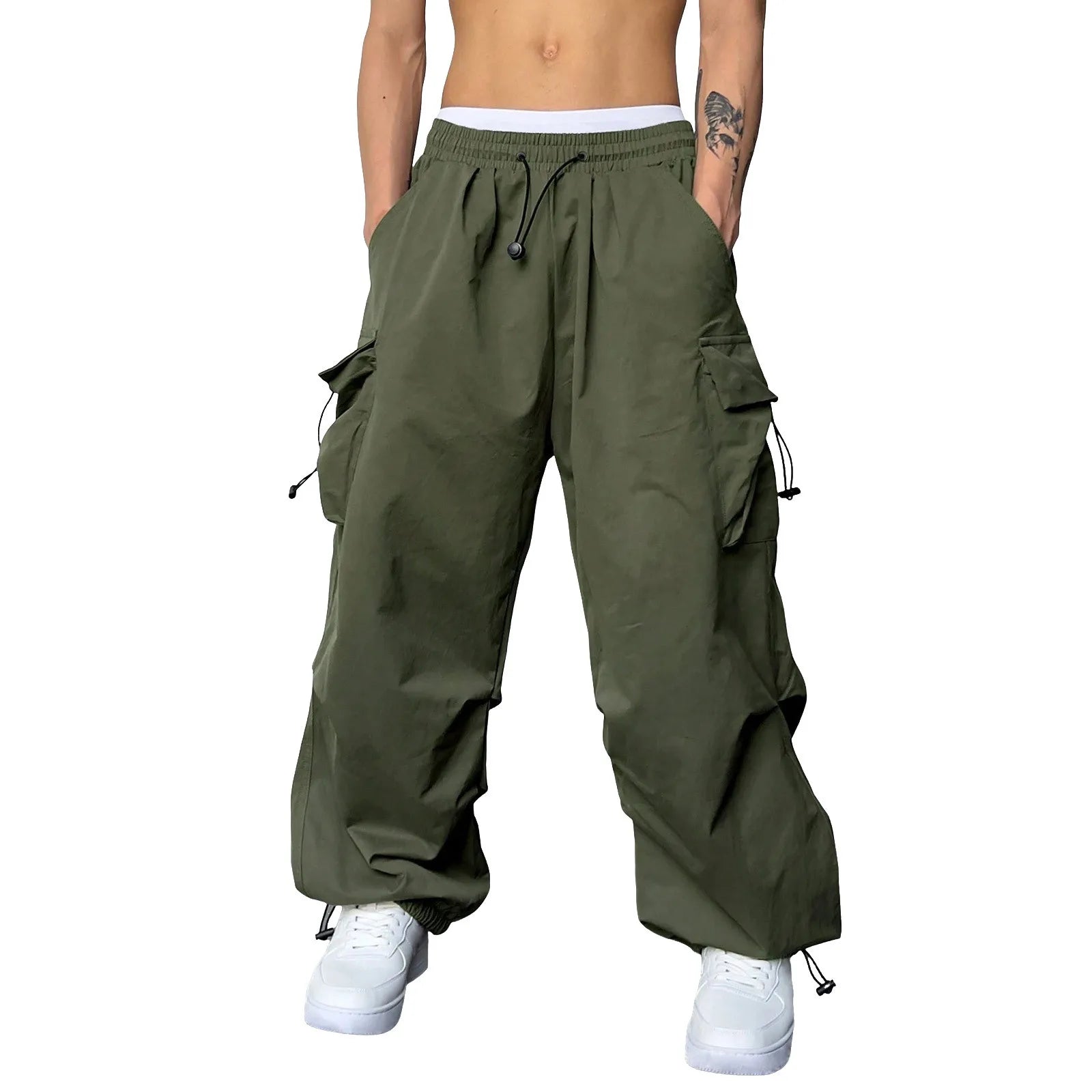 Oversized Cargo Pants Streetwear Vintage Baggy Pants Parachute Pants.