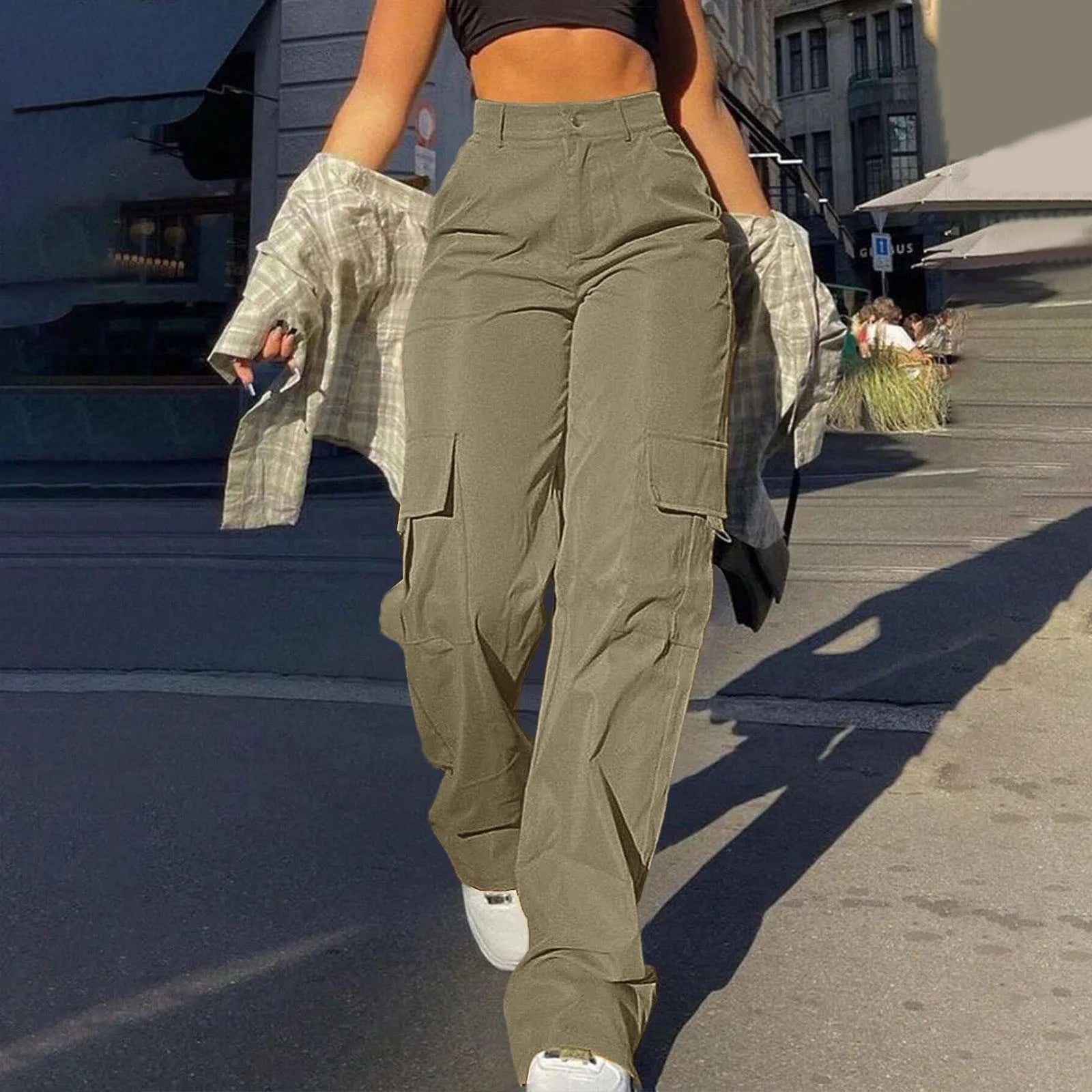 Straight Leg Cargo Pants.