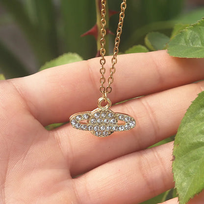 Vintage Saturn Pearl Necklace.