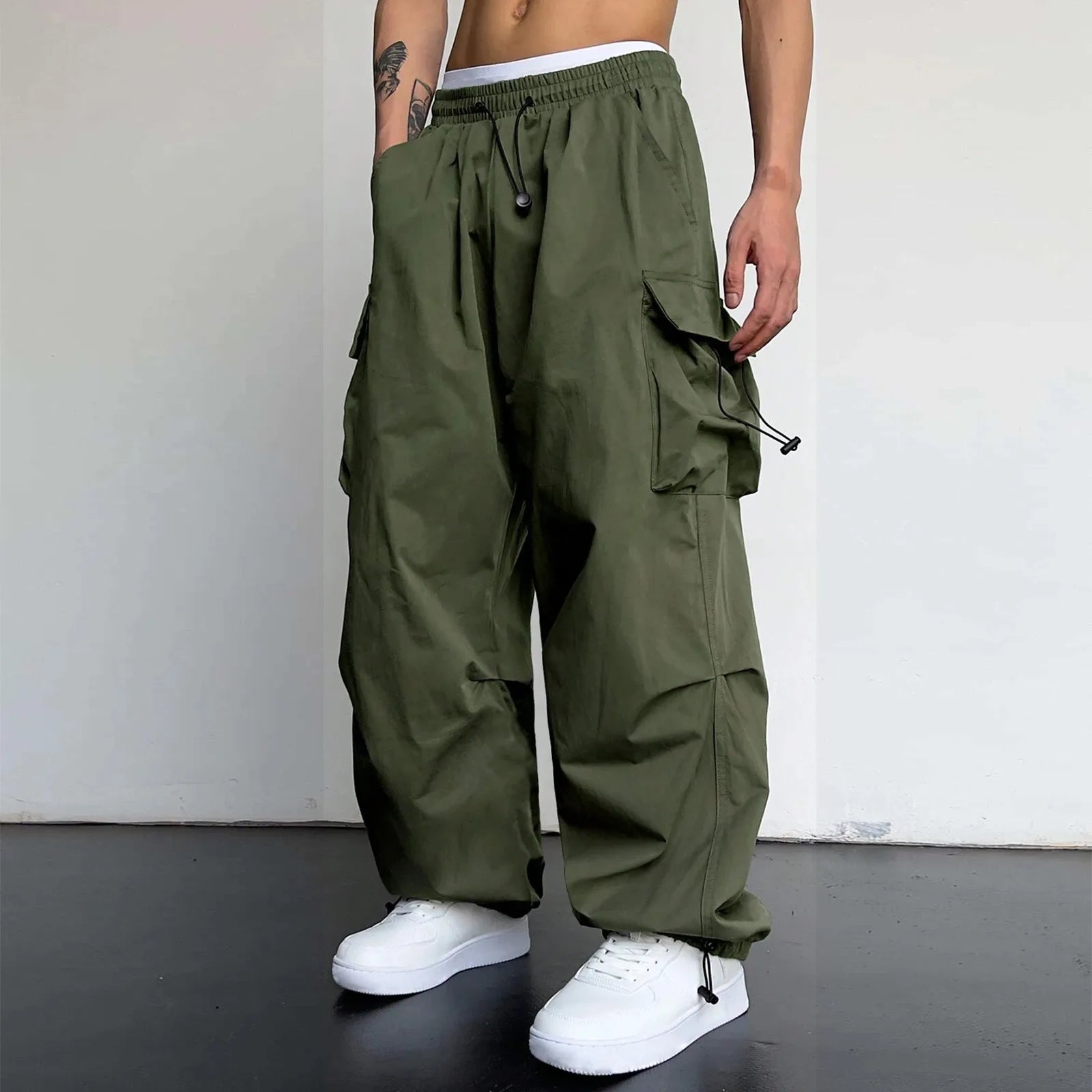Oversized Cargo Pants Streetwear Vintage Baggy Pants Parachute Pants.