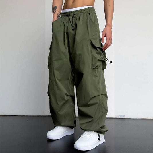 Oversized Cargo Pants Streetwear Vintage Baggy Pants Parachute Pants.