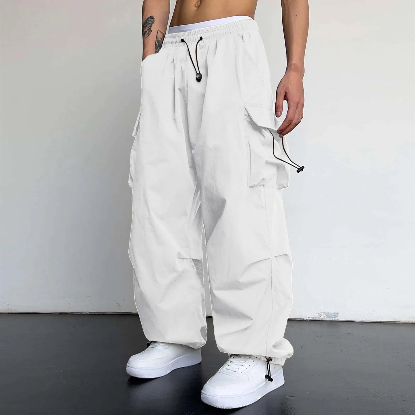 Oversized Cargo Pants Streetwear Vintage Baggy Pants Parachute Pants.