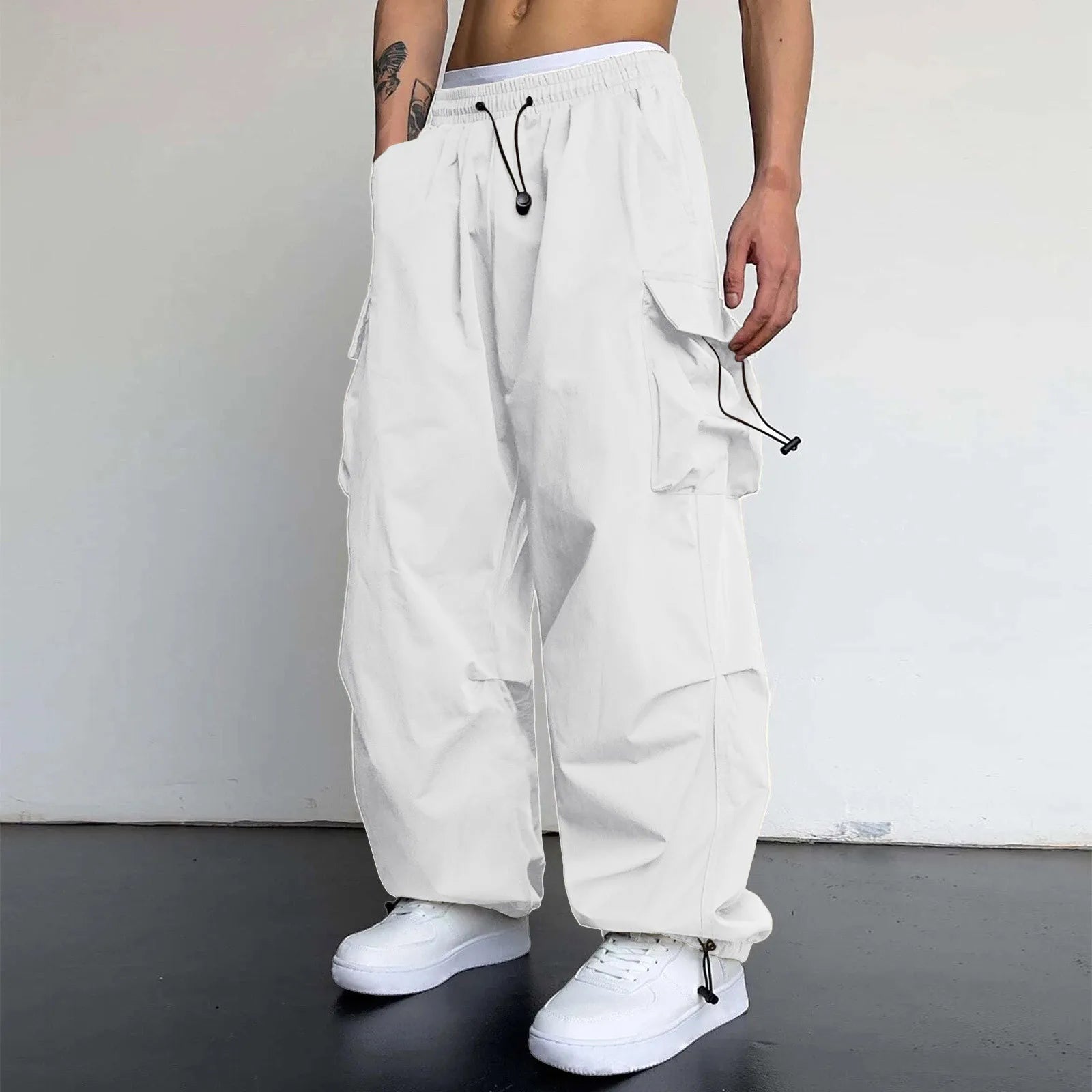 Oversized Cargo Pants Streetwear Vintage Baggy Pants Parachute Pants.