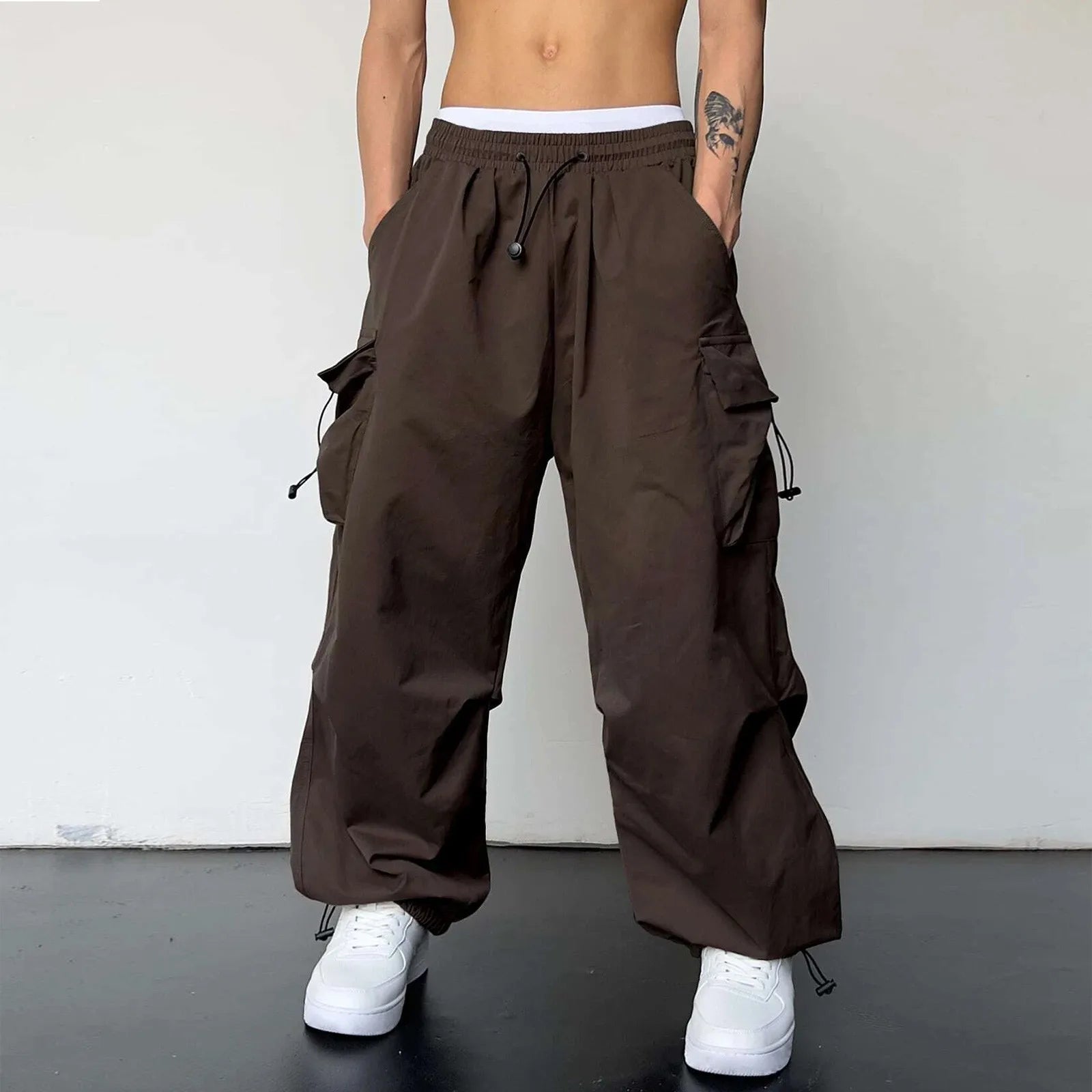 Oversized Cargo Pants Streetwear Vintage Baggy Pants Parachute Pants.