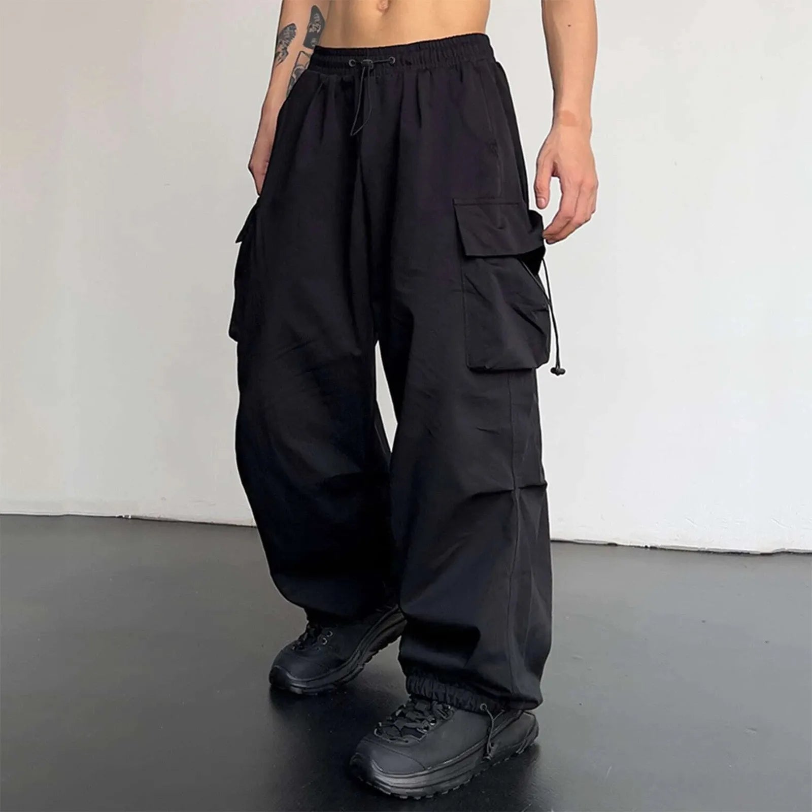 Oversized Cargo Pants Streetwear Vintage Baggy Pants Parachute Pants.