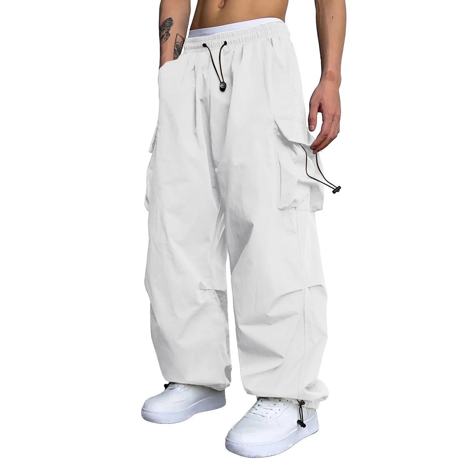 Oversized Cargo Pants Streetwear Vintage Baggy Pants Parachute Pants.
