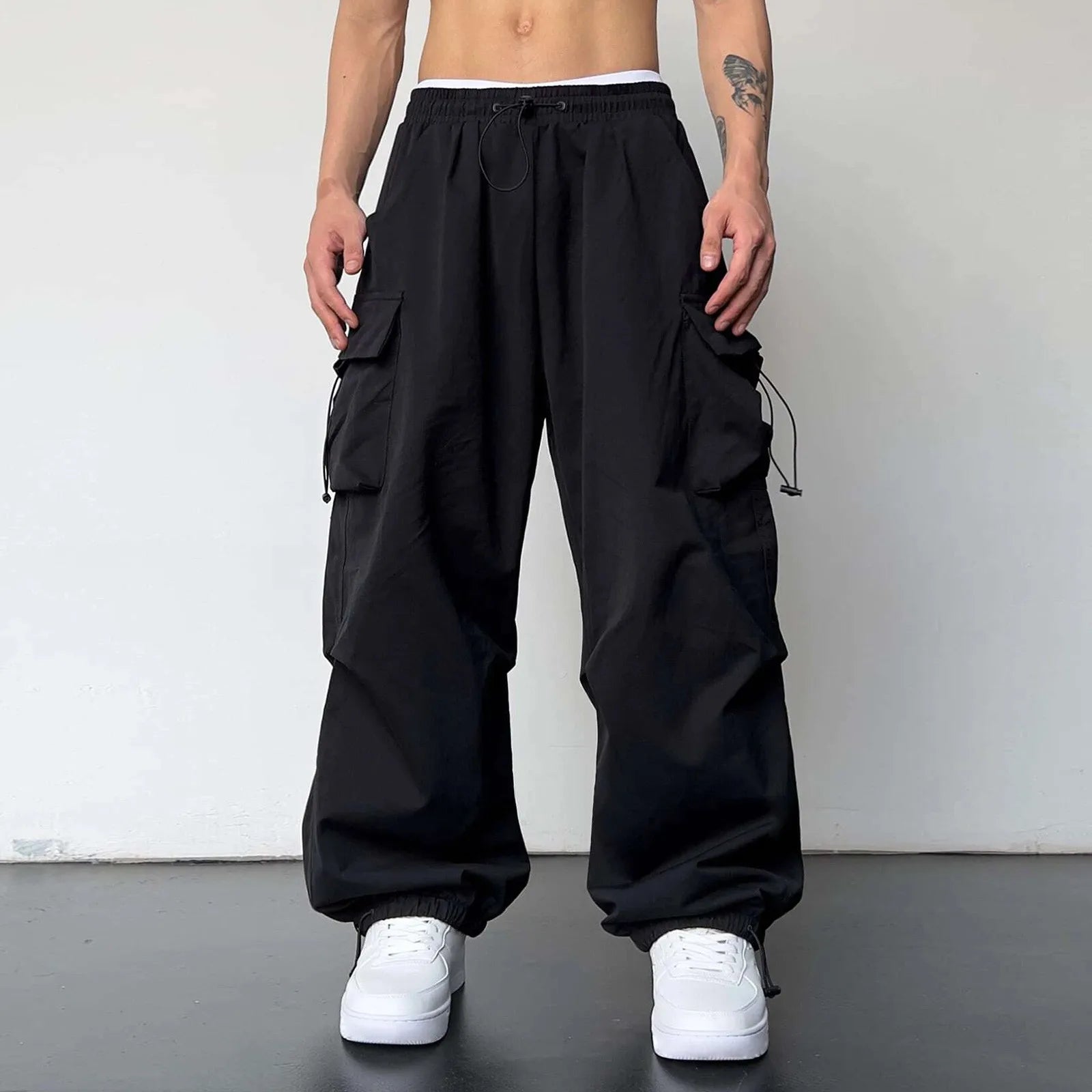 Oversized Cargo Pants Streetwear Vintage Baggy Pants Parachute Pants.